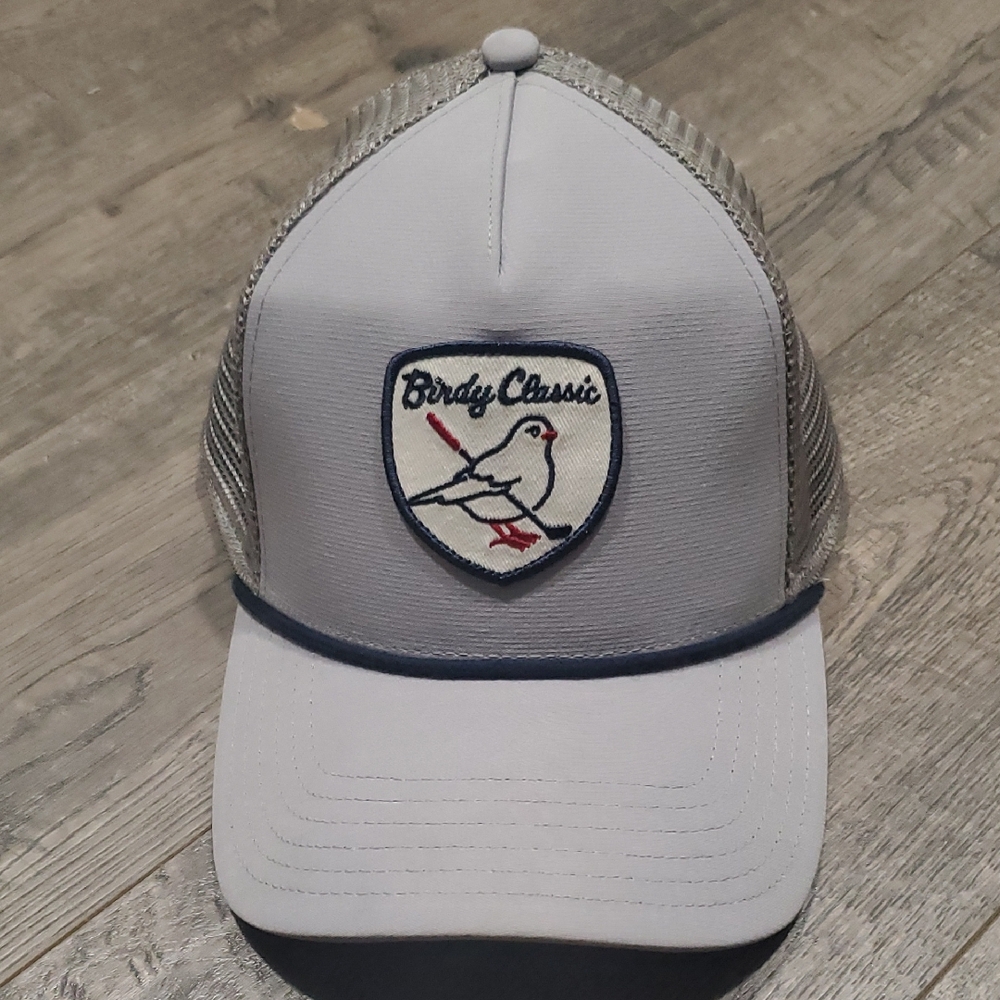 The Normal Brand Birdy Classic White and Gray Trucker Cap Adjustable Golf
